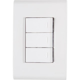 Conjunto Interruptor Triplo 3 Teclas Simples Tramontina Liz