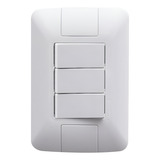 Conjunto Interruptor Triplo Placa 4x2 Aria Tramontina