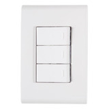 Conjunto Interruptor Triplo Simples 3 Teclas Liz Tramontina