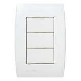 Conjunto Interruptor Triplo Simples 4x2 Ilus Siemens Soprano