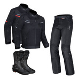 Conjunto Jaqueta Breeze 2 Calça Versa Bota Motoqueiro X11