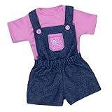 Conjunto Jardineira Curta E Body Manga Curta Bebê Menina - Algodão Conforto E Estilo Verão - Loja Era Uma Vez -Marinho- M-