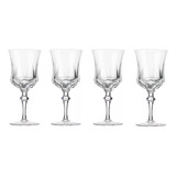 Conjunto Jogo C 4 Taças Cristal Mozart Lapidado