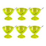 Conjunto Jogo De Sobremesa 12 Peças Taças Colheres Inox