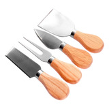 Conjunto Jogo De Utensílios Para Queijo Inox 4 Peças Gourmet