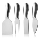 Conjunto Jogo De Utensílios Para Queijo Inox 4 Peças Gourmet