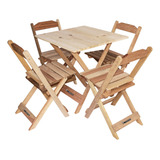 Conjunto Jogos De Mesa Dobrável Bar Lanchonete C 4 Flex