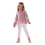 Conjunto Kiki Xodó Menina Infantil Inverno Luxo