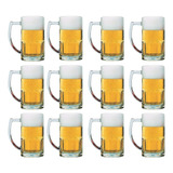 Conjunto Kit 12 Canecas Vidro Chopp Cerveja Festa Bar 350ml
