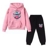 Conjunto Kit Blusa E Calça Moletom Infantil Ohana Sti tch