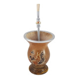Conjunto Kit Cuia E Bomba Para Chimarrão Mate Terere Porongo
