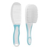 Conjunto Kit Escova Pente Infantil Cerdas Naturais Buba Cor