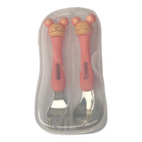 Conjunto Kit Talher Garfo Colher Inox Bebe Infantil Criança