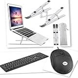 Conjunto Kit Teclado E Mouse Com Fio Suporte Notebook Ergonômico Ajustável