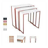 Conjunto Kit Trio Mesas comerciais 80 X 80 X 35 Cm