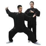 Conjunto Kung Fu Tai Chi Chuan Blusa Calça Cetim De Seda 