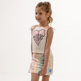 Conjunto Laçinho Verão Infantil Feminino 1 A 8 Anos