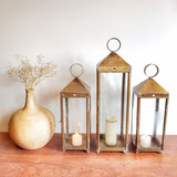Conjunto Lanterna Indiana Decorativa De Chão Rustica