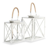 Conjunto Lanternas Marroquinas Dubai C alça De Corda Metal