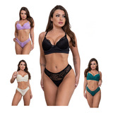 Conjunto Lingerie Luxo Atacado Kit 5 Conjuntos Em Promoção