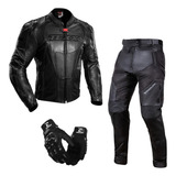 Conjunto Macacão Texx Couro Motoqueiro Sniper Calça Falcon