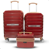 Conjunto Mala De Viagem P Pp Frasqueira Expan Rígida 360