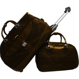Conjunto Mala Grande De Viagem Com Rodinhas E Bolsa Média