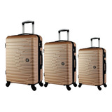 Conjunto Malas De Viagem 3 Peças Rígida Resistente Abs