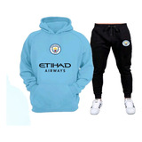Conjunto Manchester City Time Flanelado Blusa calça