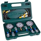Conjunto Manometro Kit Teste De Pressao Hidraulico Maleta