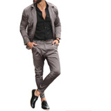 Conjunto Masculino Blazer Calça Terninho Social Resinado
