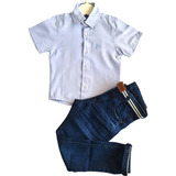 Conjunto Masculino Infantil Calça Jeans E