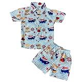 Conjunto Mauricinho Infantil Ursinho Marinheiro Festa Piscina Aniversário Praia Comemorações Camisa E Bermuda Azul M 3 4 ANOS 