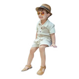 Conjunto Mauricinho Social Infantil Linho Kids