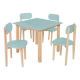 Conjunto Mesa C 4 Cadeiras Infantil Juvenil Escola Criança