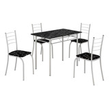 Conjunto Mesa C 4 Cadeiras Para Cozinha Rio Teixeira Branca