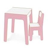Conjunto Mesa Cadeira Infantil Rosa Junges