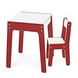 Conjunto Mesa Cadeira Infantil Vermelho Junges