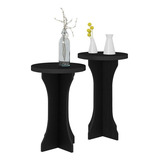 Conjunto Mesa De Apoio Artely Luck Preto