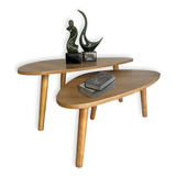 Conjunto Mesa De Centro Decorativa Paris Wood Off White