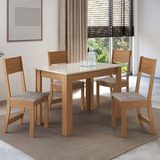 Conjunto Mesa De Jantar 1 Mesa 4 Cadeiras Versalhes Ja