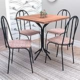 Conjunto Mesa E 4 Cadeiras Thais Artefamol Preto Fosco Rattan Bp Nature