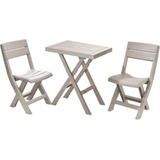 Conjunto Mesa E Cadeira Plástica Dobrável Baru Rimax