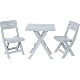 Conjunto Mesa E Cadeiras Plásticas 2 Lugares Rimax
