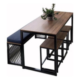 Conjunto Mesa Gourmet jantar Moderno Estilo Industrial