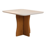 Conjunto Mesa Jantar 4 Cadeiras Tampo E Vidro Madeira Maciça