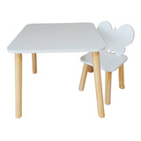Conjunto Mesa Mesinha E 1 Cadeira Infantil Borboleta picolé