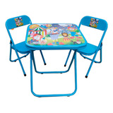 Conjunto Mesinha Mesa Infantil C 2 Cadeiras Aço Resistente