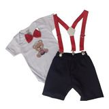 Conjunto Mesversário Bebê Menino Roupa P