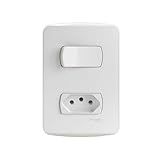 Conjunto Miluz Schneider 1 Interruptor Simples 1 Tomada 2p T 10a 250v S3b69030